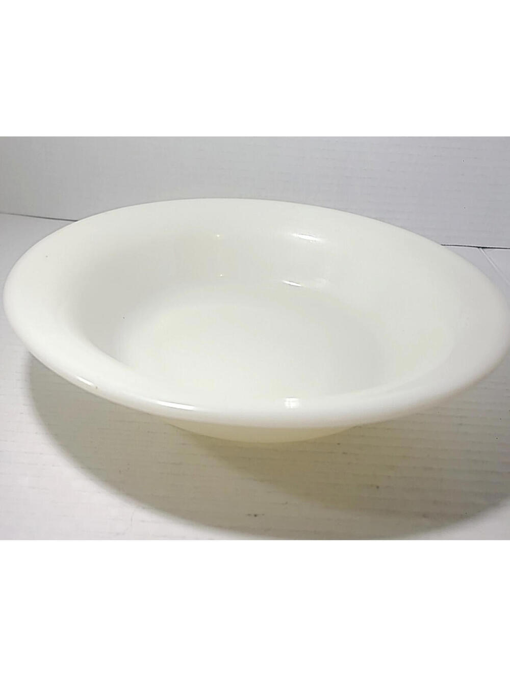 Antique Corning Ware Milk Glass 10" Pasta Bowl W/ Hornblower Mark 1930s